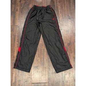 Starter Pants Youth XL 14-16 Black Red Track Windbreaker Athletic Boys Lined